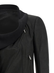 Rick Owens Scarf Biker Jacket Black