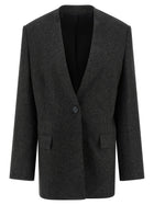 Toteme Scarf Blazer Grey, view 2