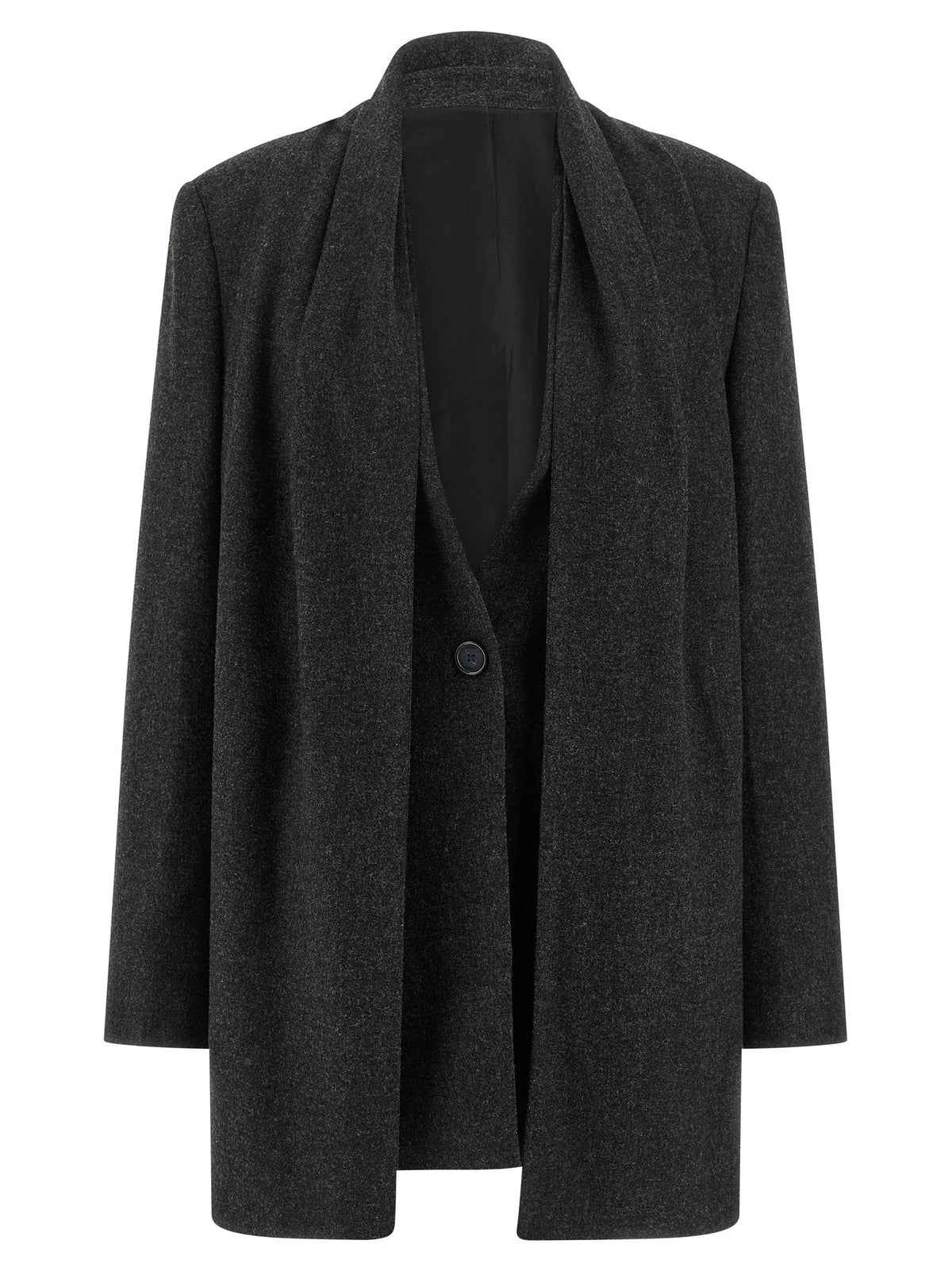 Toteme Scarf Blazer Grey