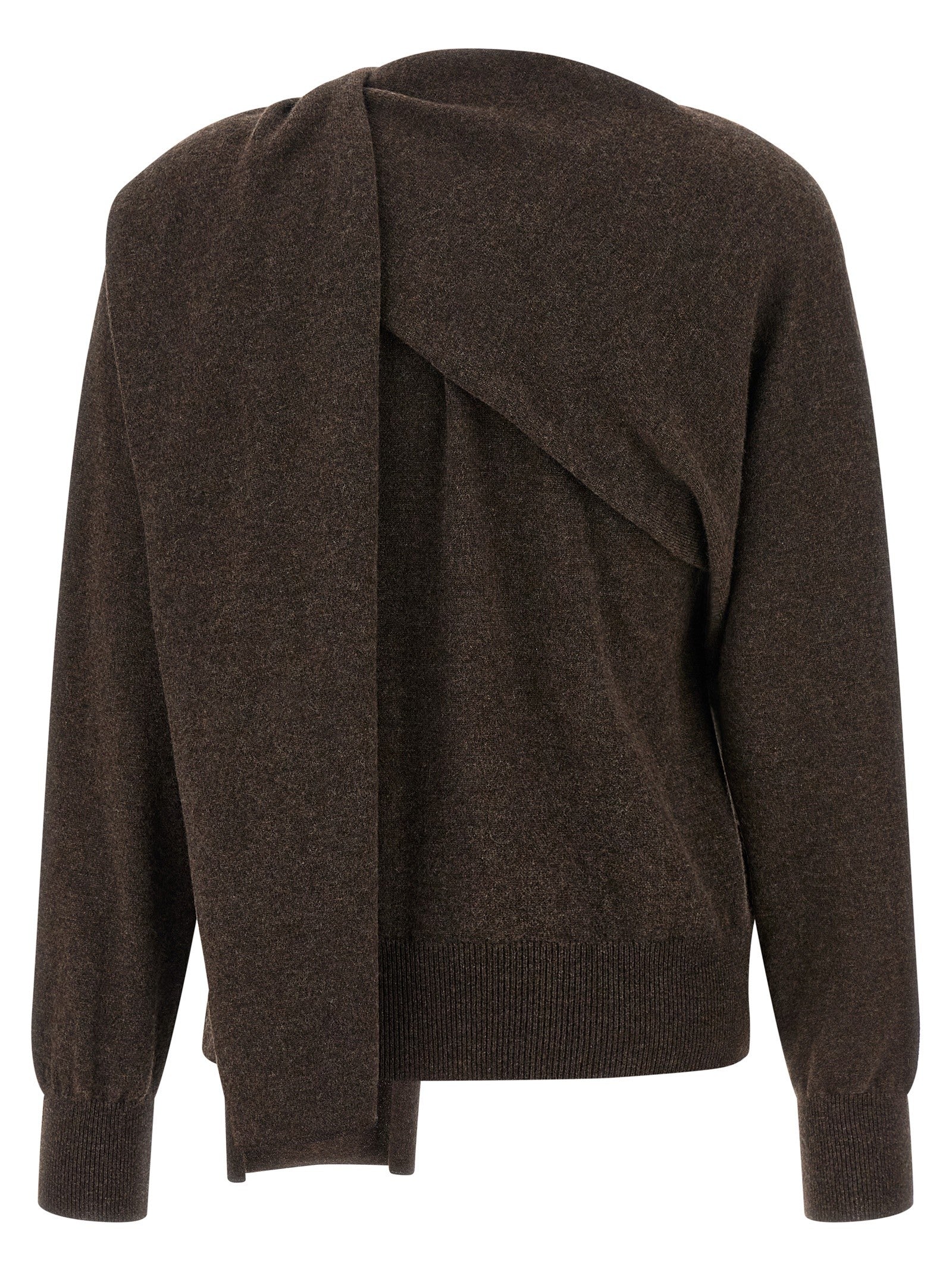 Ferragamo Scarf Cardigan Brown