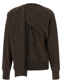 Ferragamo Scarf Cardigan Brown