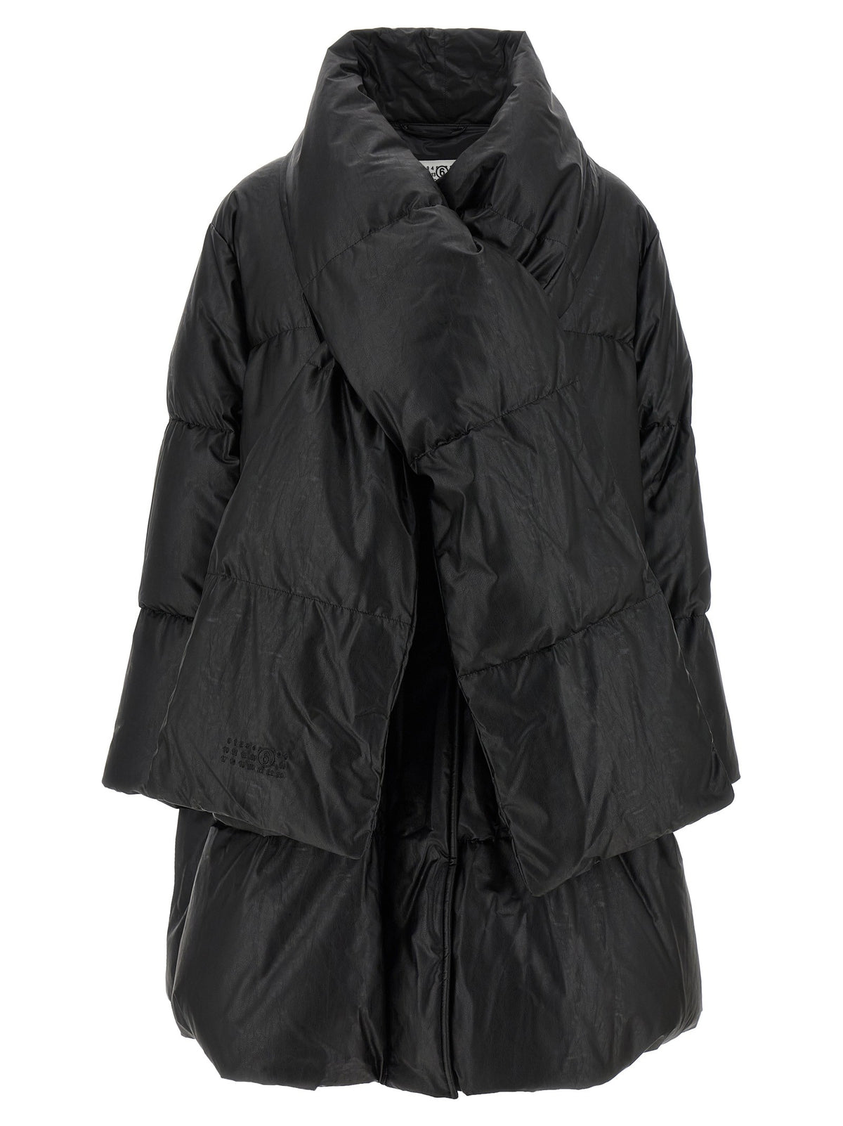 MM6 Maison Margiela Scarf Down Jacket Black