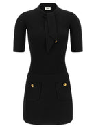 Elisabetta Franchi Scarf Dress Black