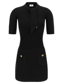 Elisabetta Franchi Scarf Dress Black