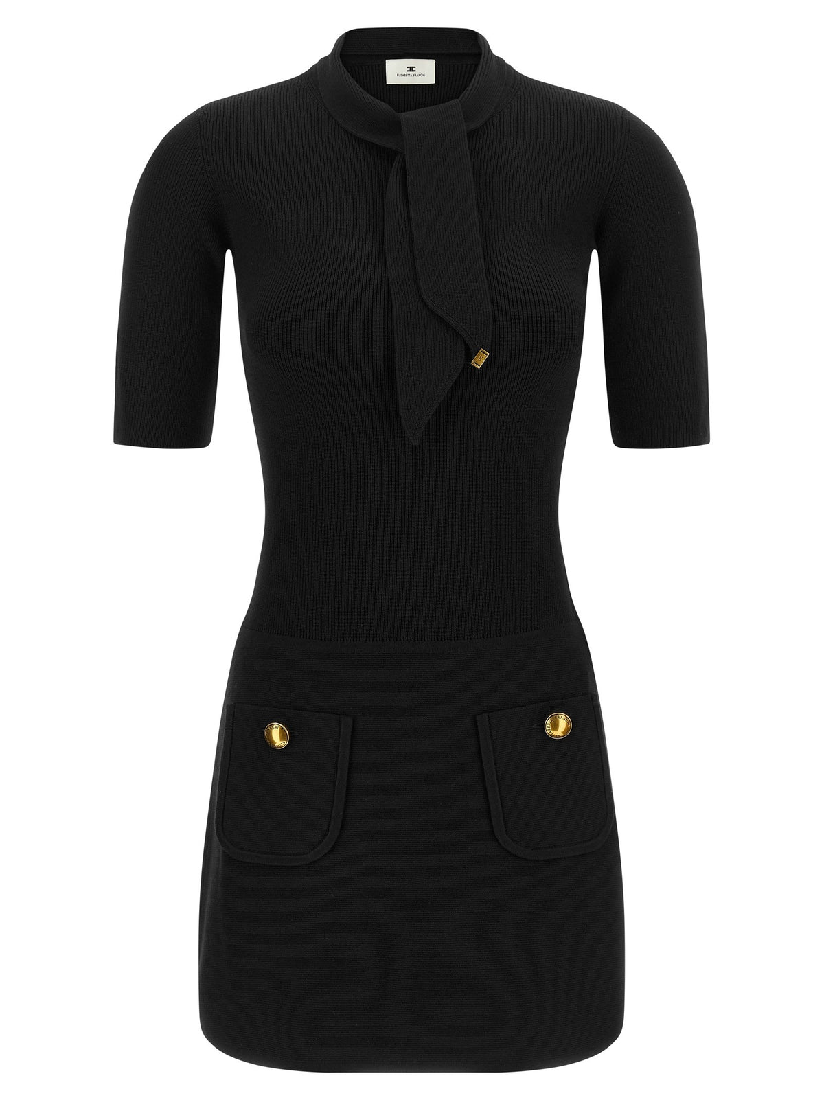 Elisabetta Franchi Scarf Dress Black