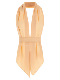 Alberta Ferretti Scarf Effect Top Blue
