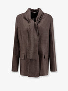 Toteme Women's Scarf Lapel Viscose and Wool Blazer Beige