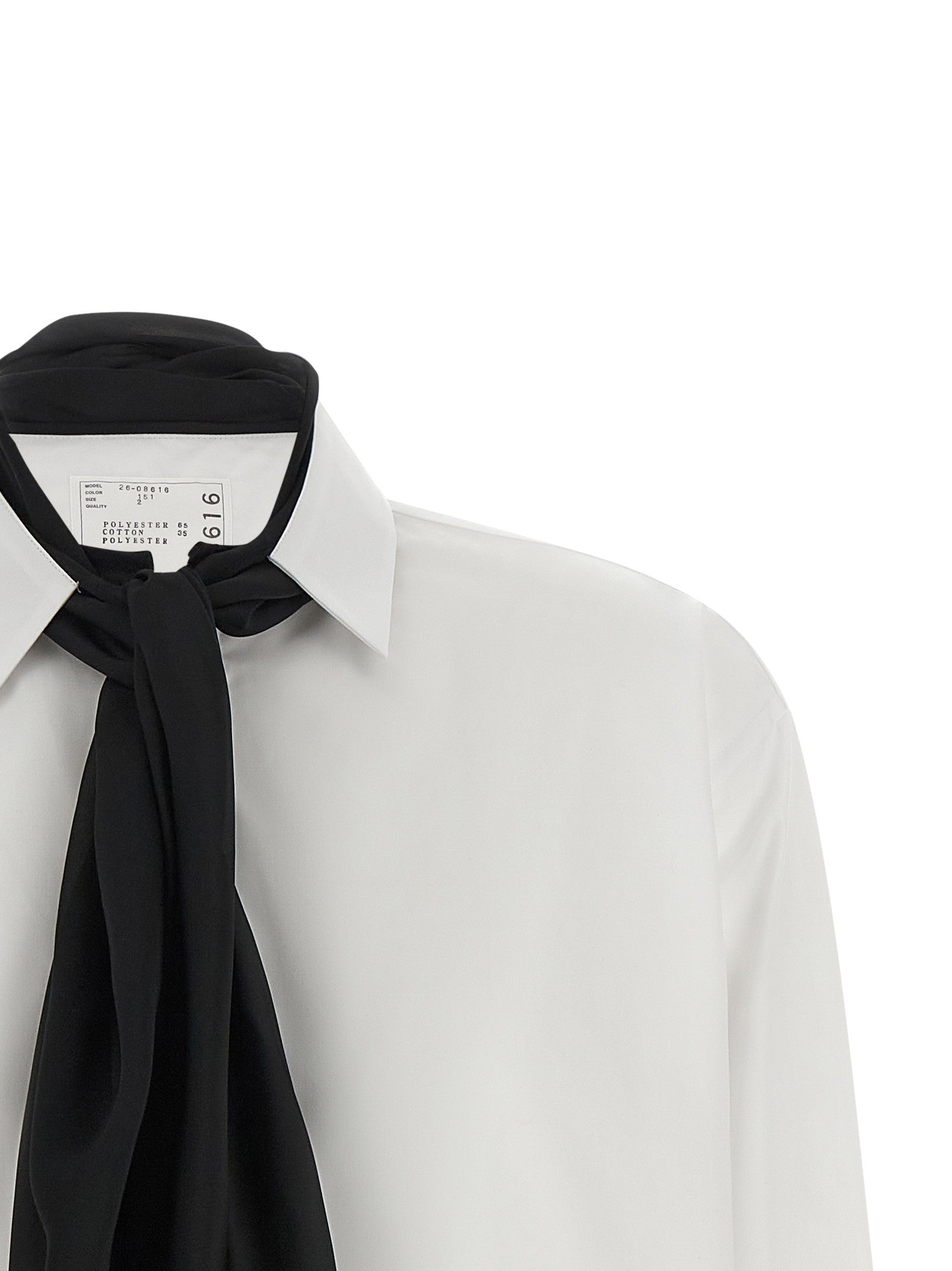 Sacai Scarf Shirt White