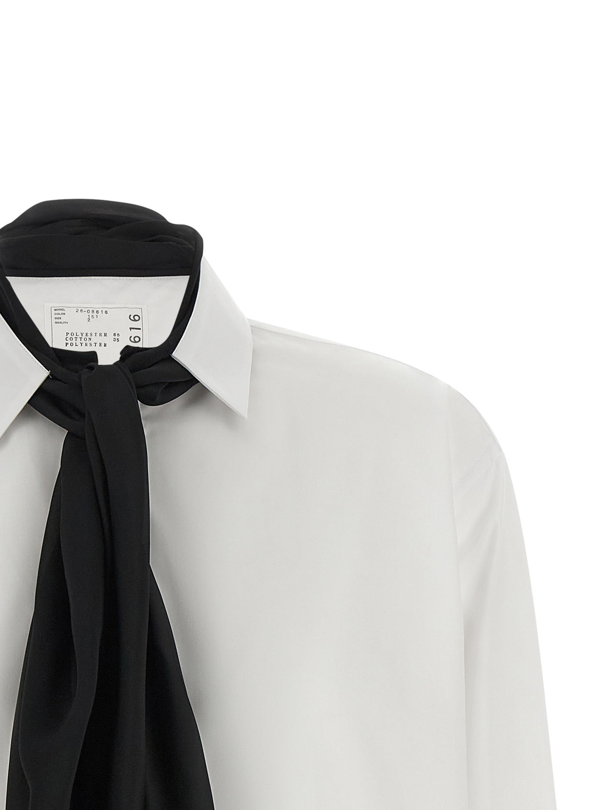 Sacai Scarf Shirt White, view 3