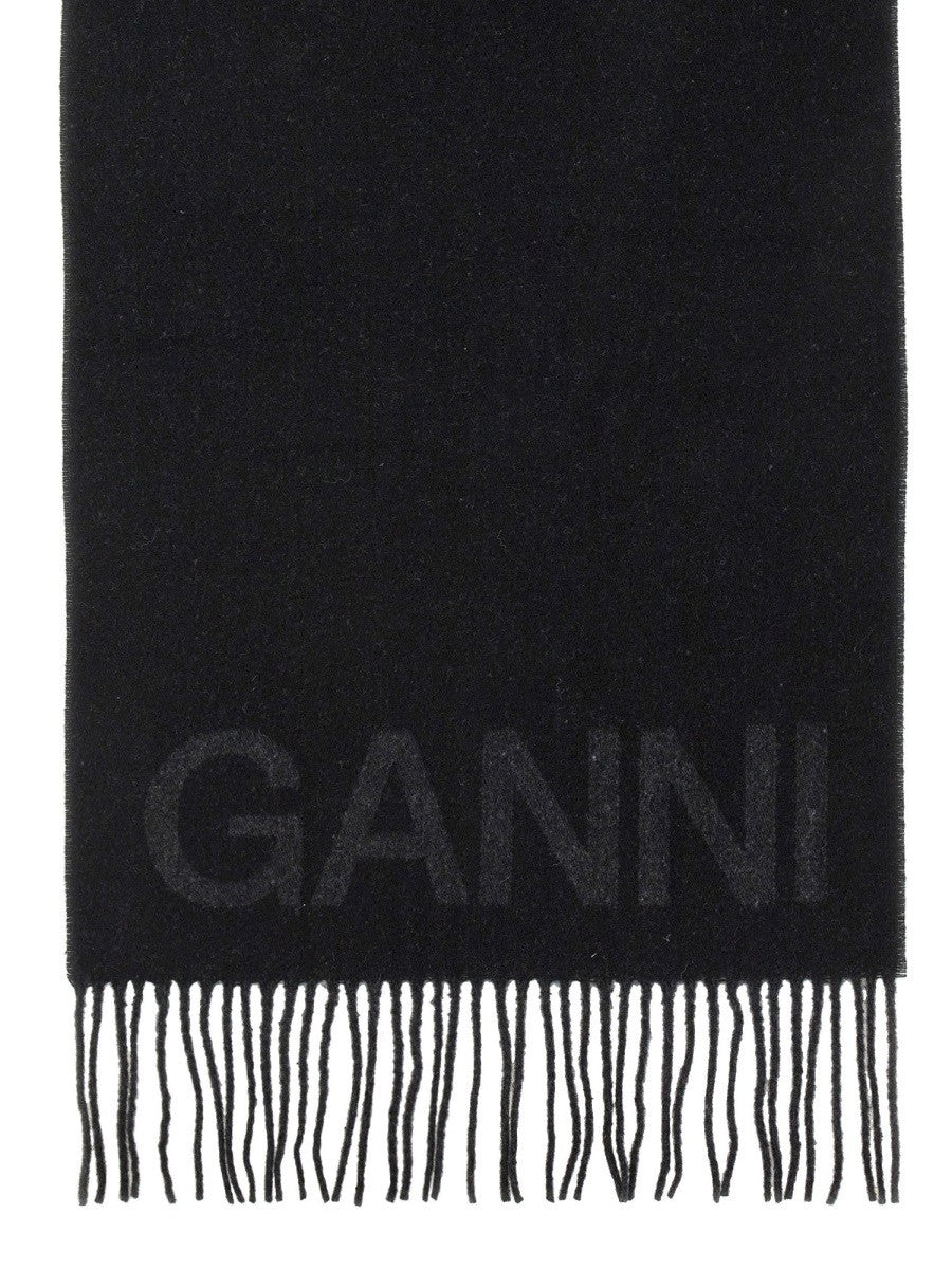 Ganni Women's Scarf Black