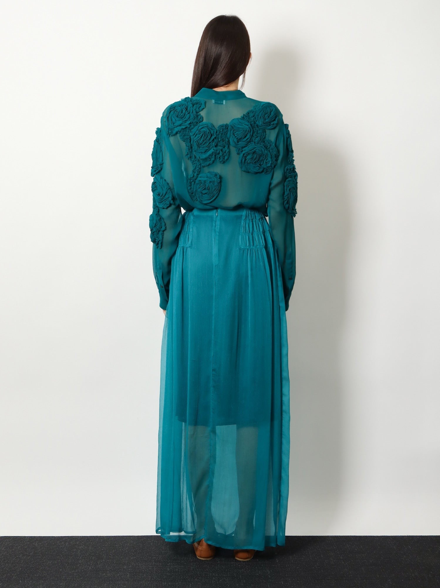 Dries Van Noten Women's Scarlett Silk Skirt Blue