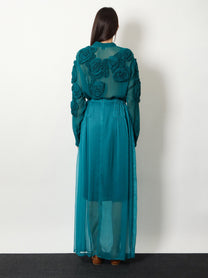 Dries Van Noten Women's Scarlett Silk Skirt Blue