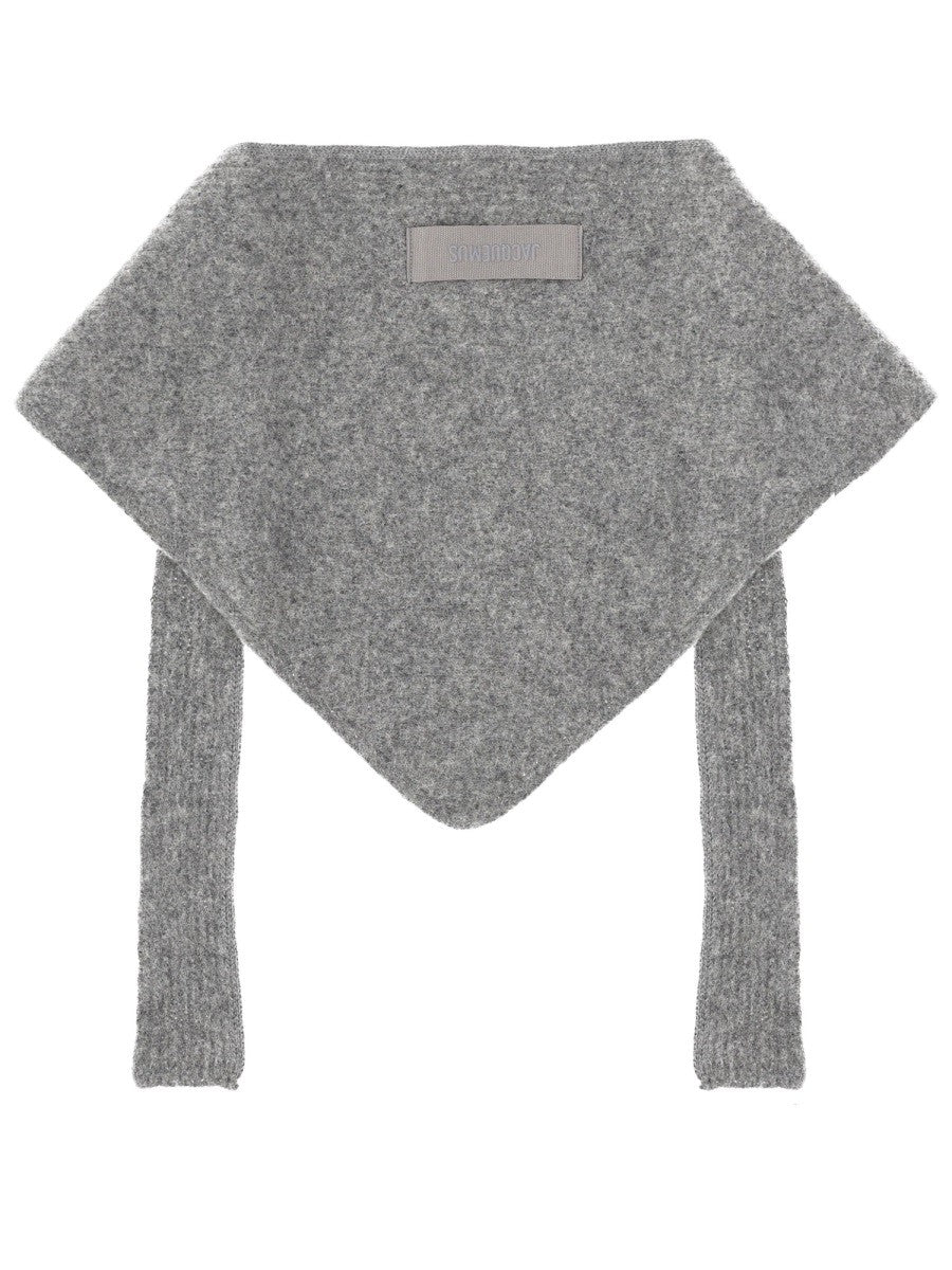 JACQUEMUS Unisex Scialle Le Châle Gros Grain Grey, view 2