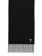Ami Paris Unisex Scarf Black