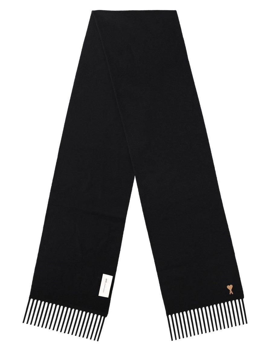 Ami Paris Unisex Scarf Black