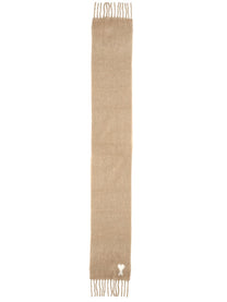Ami Paris Unisex Scarf Beige