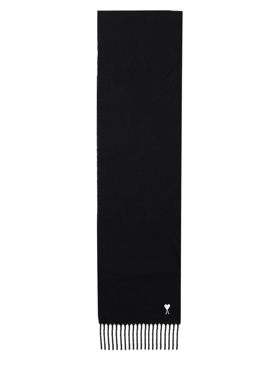 Ami Paris Unisex Scarf Black