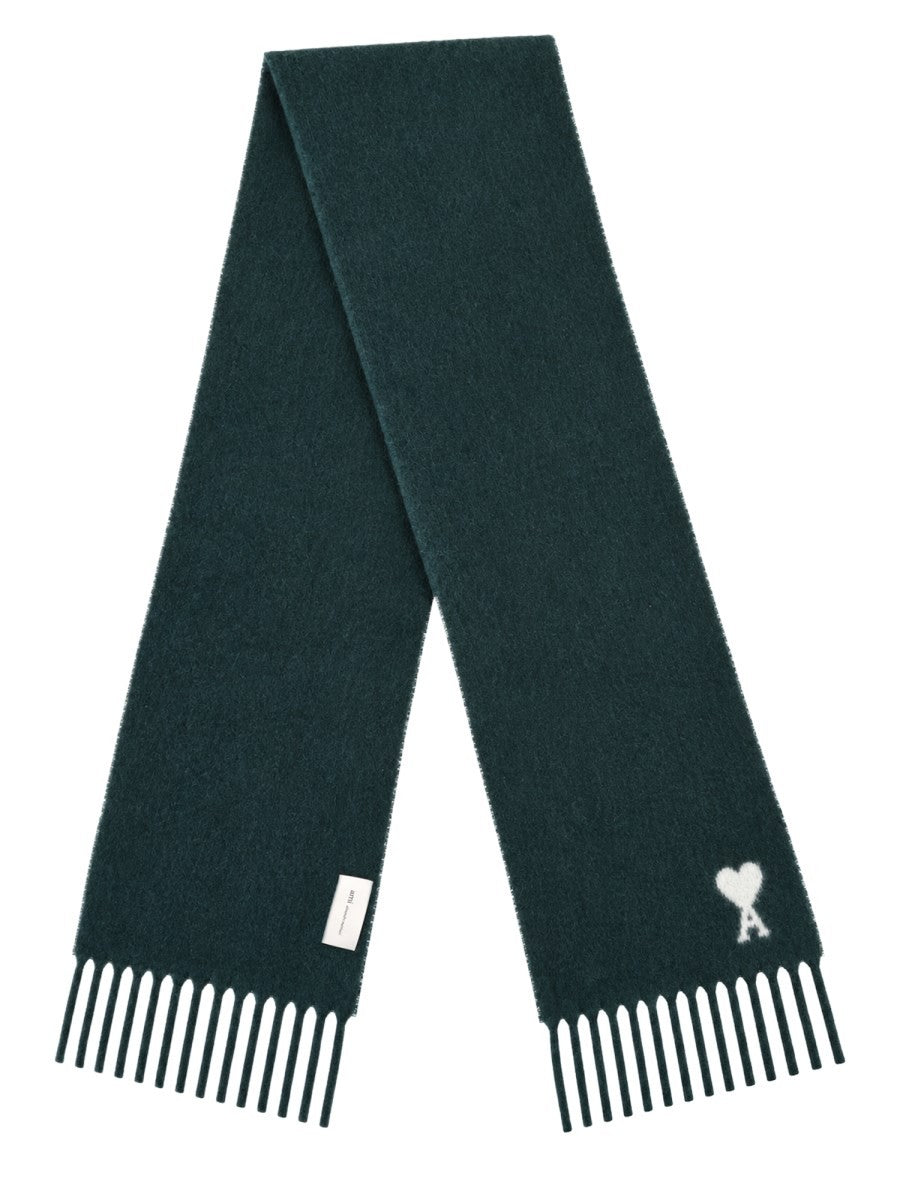 Ami Paris Unisex Scarf Green