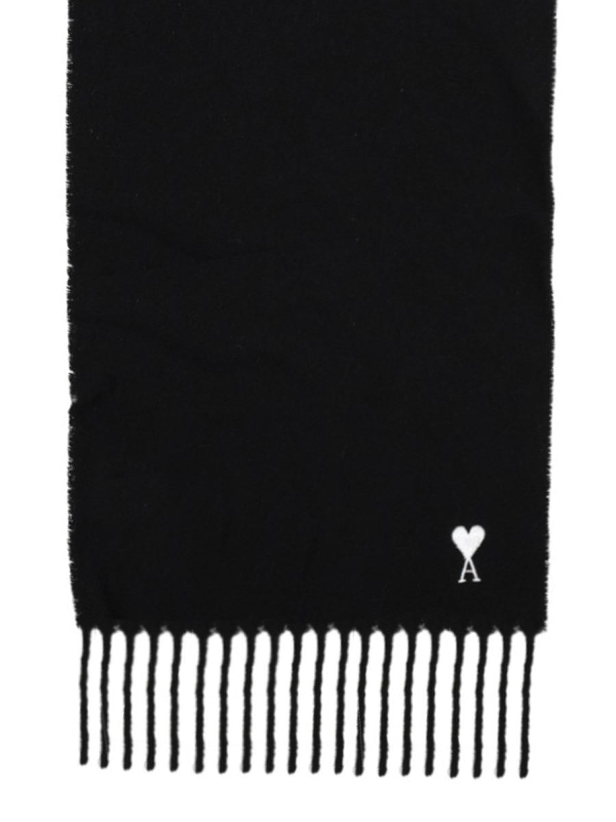 Ami Paris Unisex Scarf Black