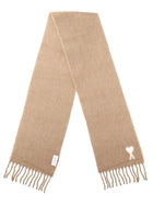 Ami Paris Unisex Scarf Beige