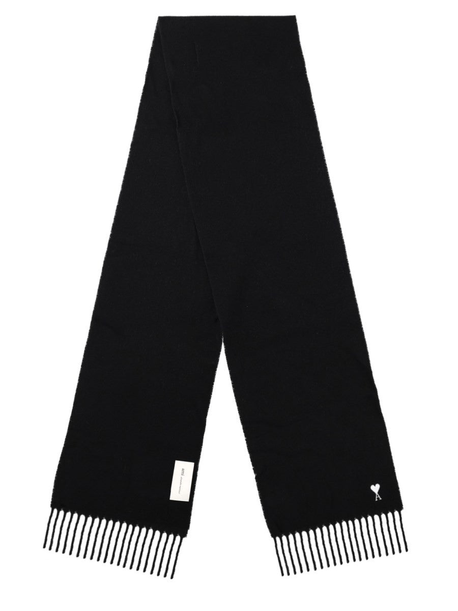 Ami Paris Unisex Scarf Black
