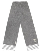 Ami Paris Unisex Scarf Grey, view 3