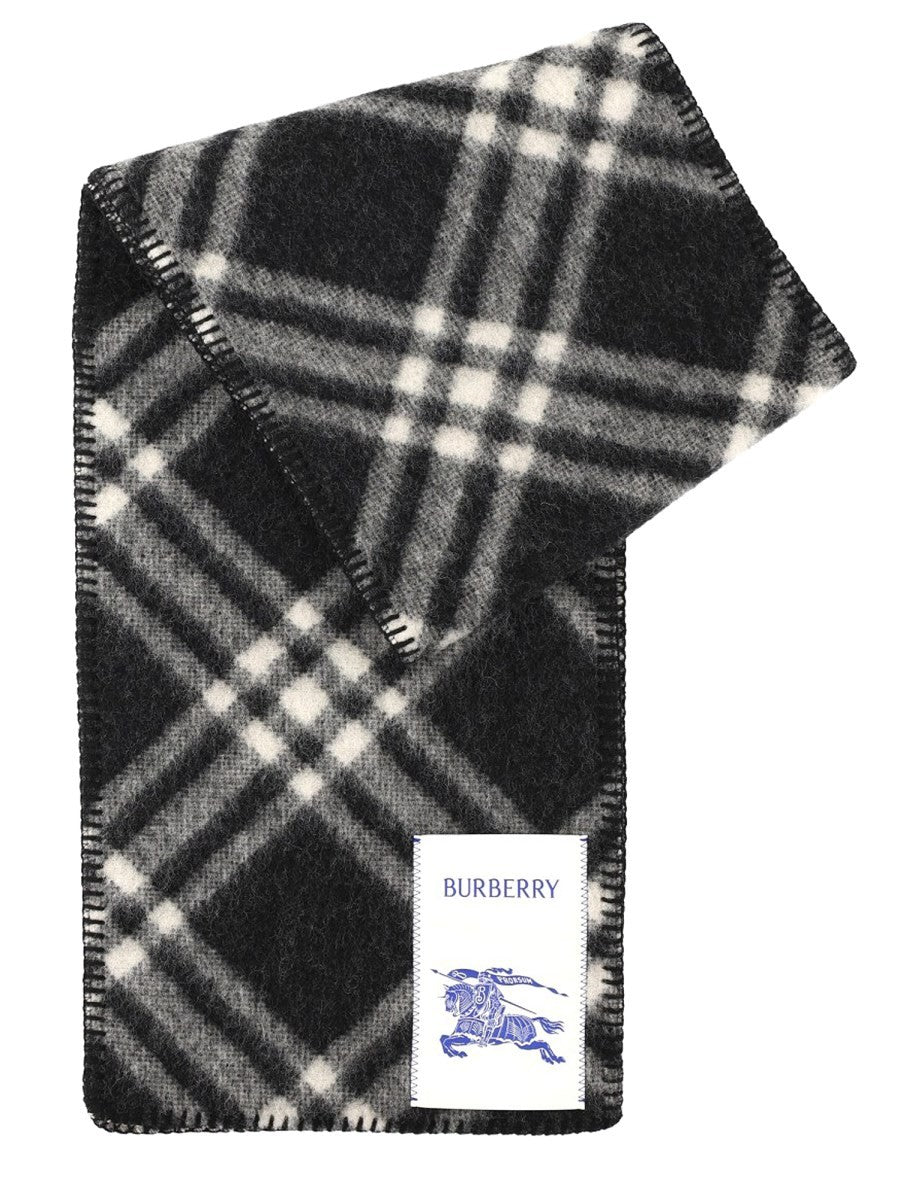 Burberry Women's Scarf with Print Check Black