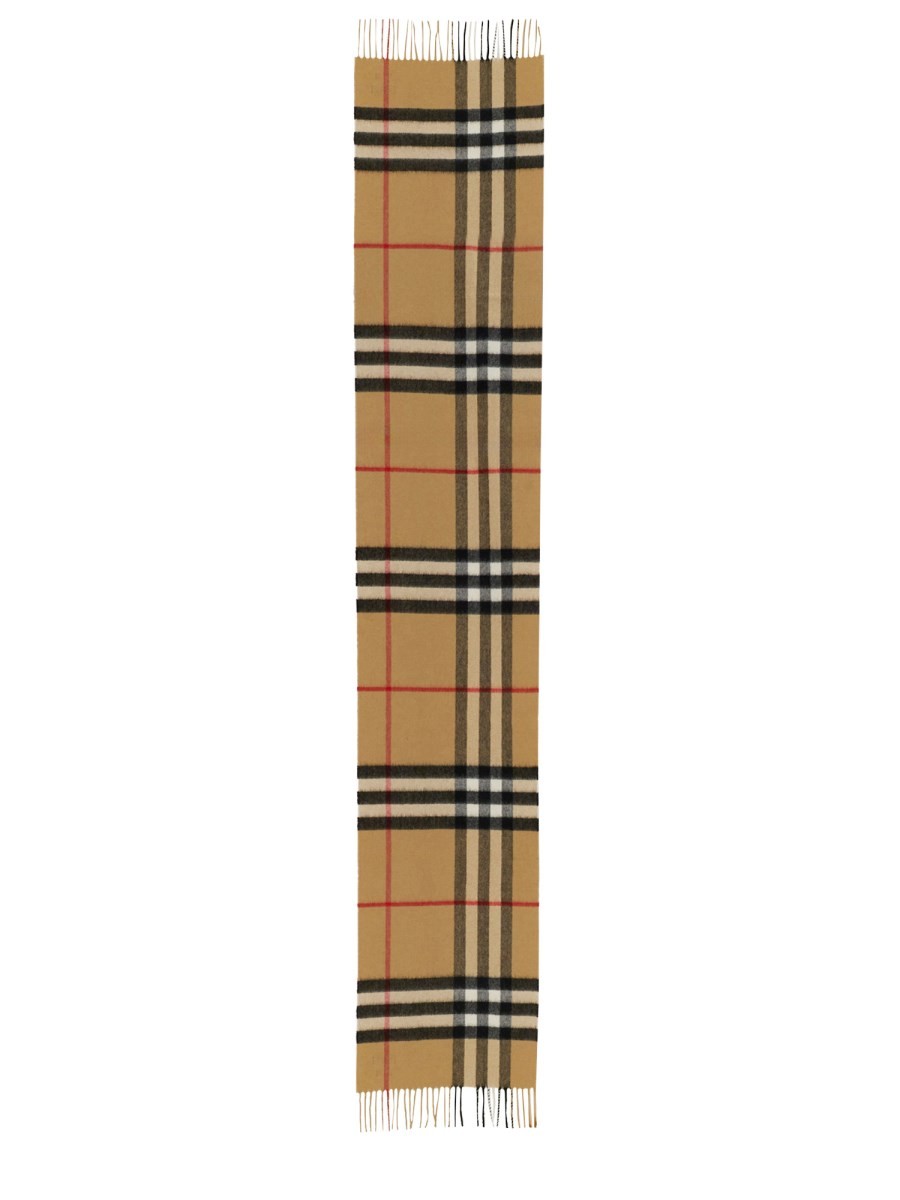 Burberry Women's Cashmere Check Scarf Beige