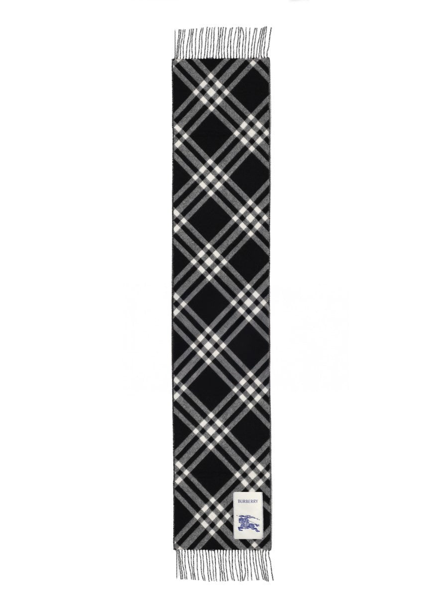 Burberry Women's Cashmere Check Scarf Black