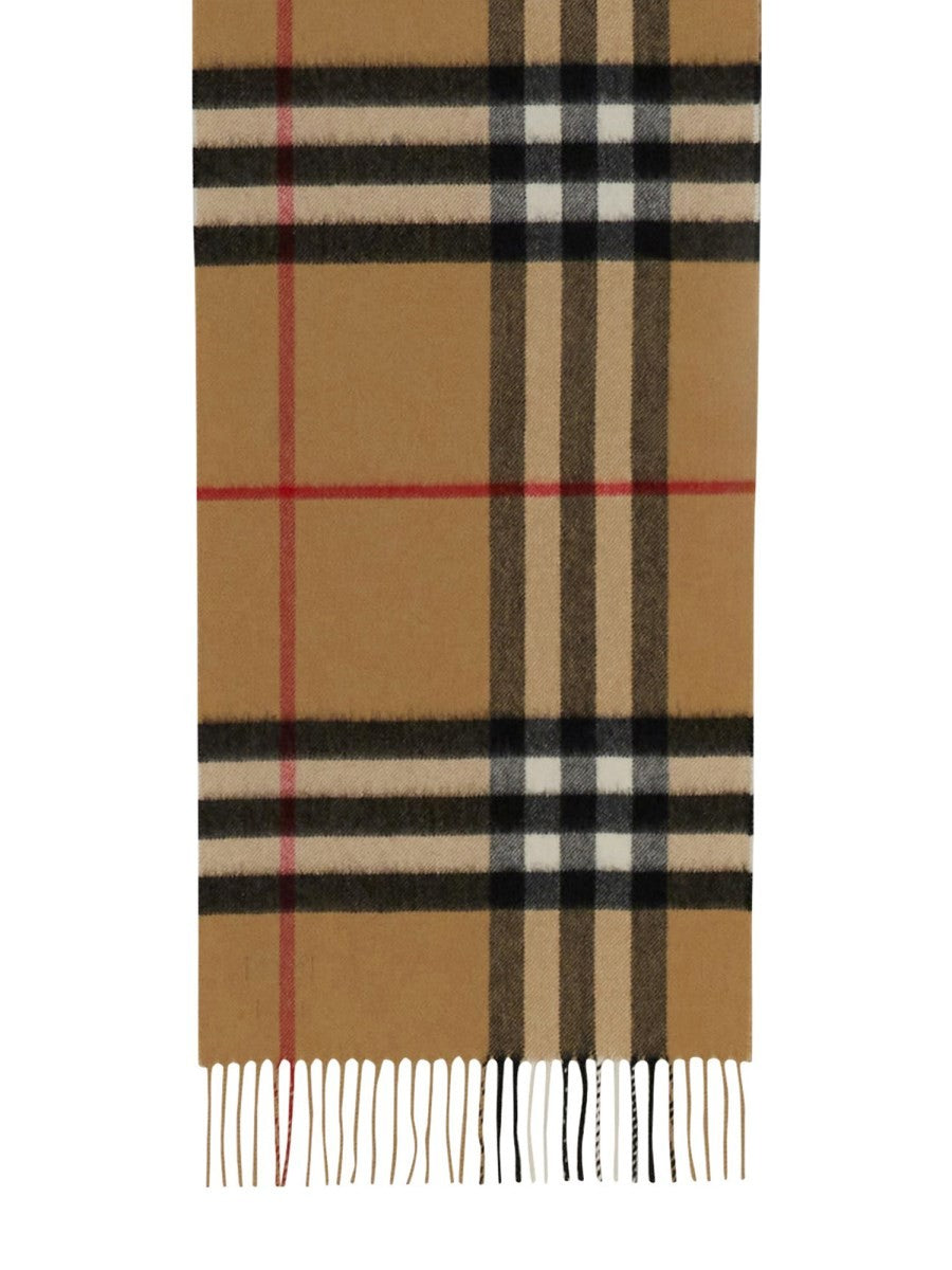 Burberry Women's Cashmere Check Scarf Beige, view 2