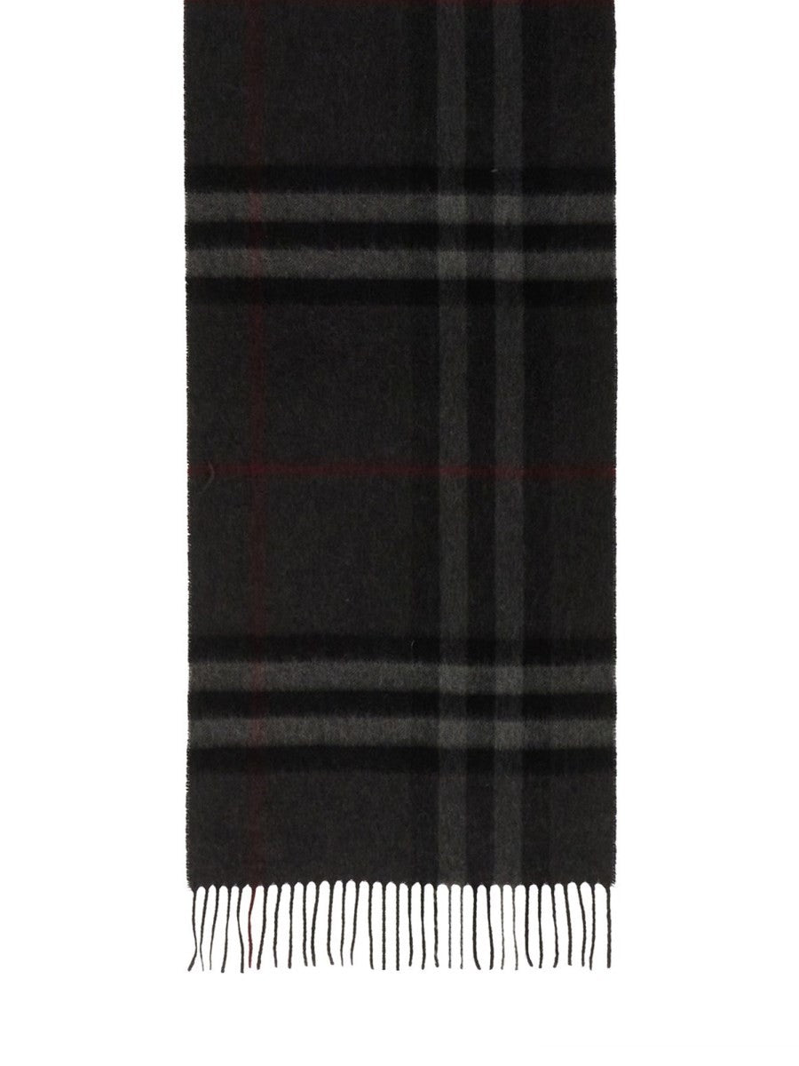 Burberry Men's Cashmere Check Scarf Black