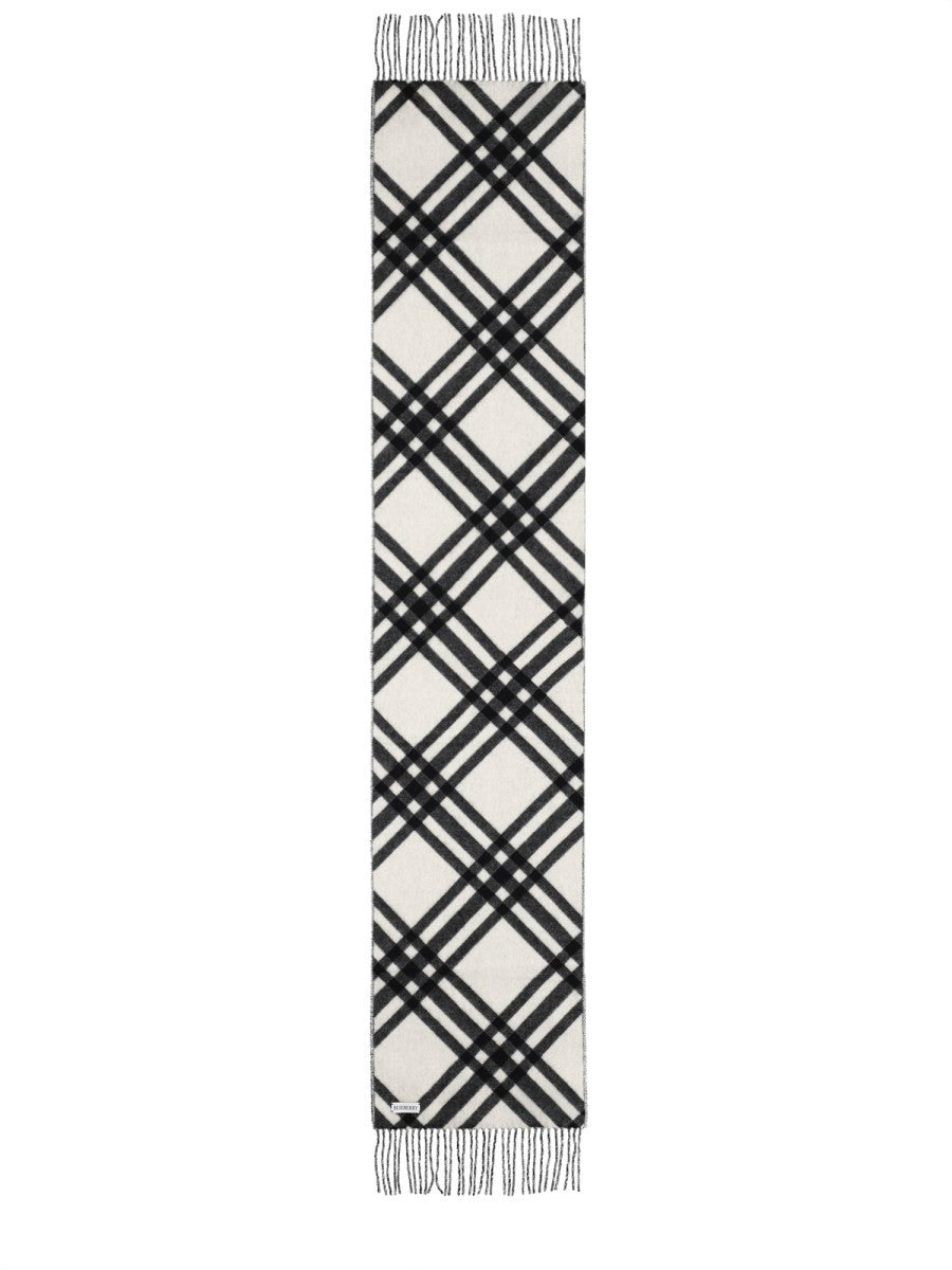 Burberry Women's Cashmere Check Scarf Black, view 3