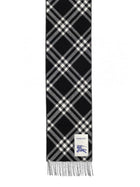 Burberry Women's Cashmere Check Scarf Black, view 2