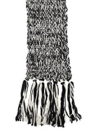 Ami Paris Unisex Fringed Wool Scarf Multicolor, view 2