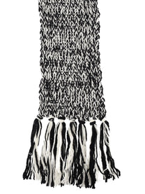 Ami Paris Unisex Fringed Wool Scarf Multicolor, view 2