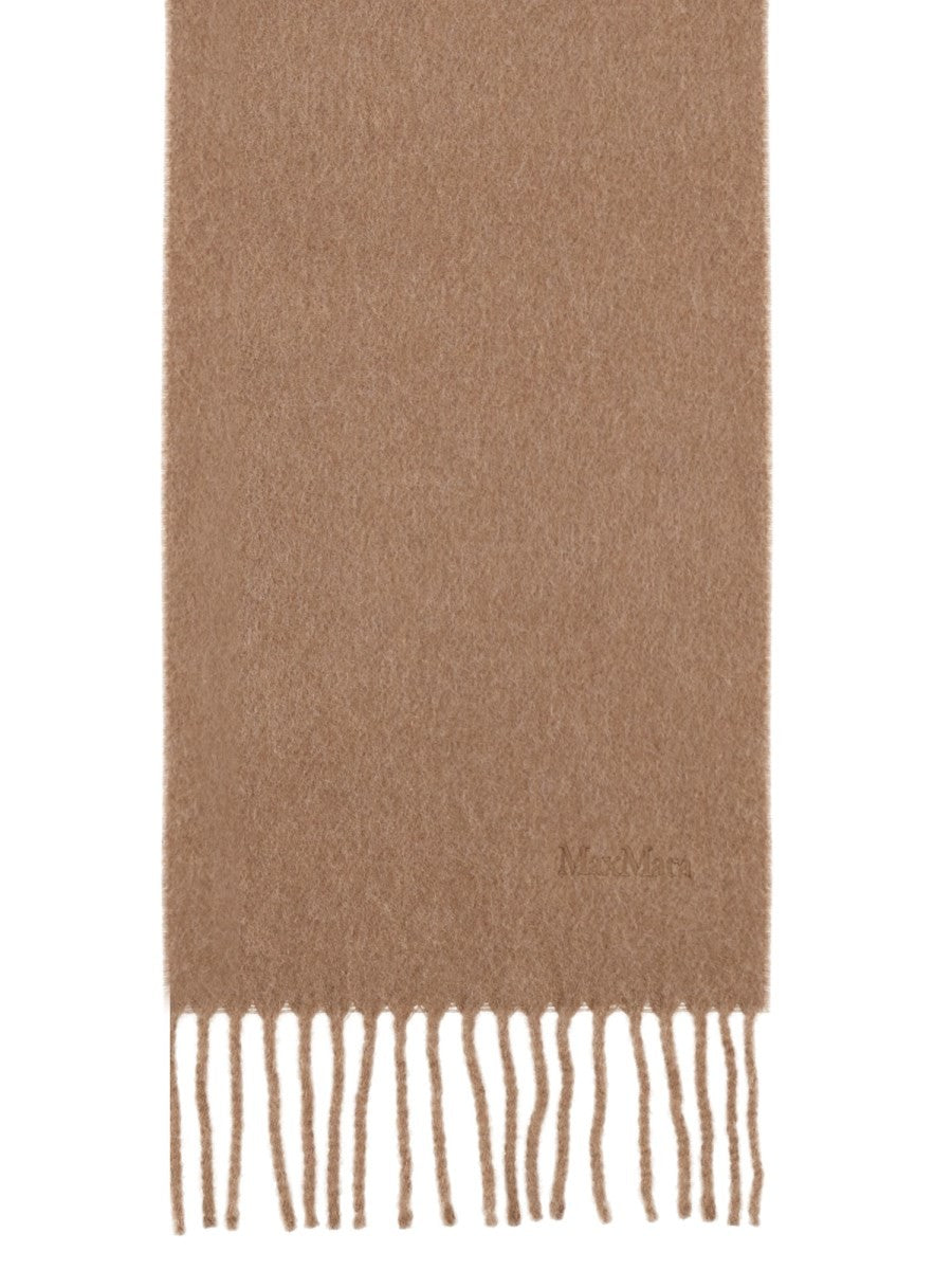 Max Mara Women's Embroidered Wool Scarf Brown, view 2