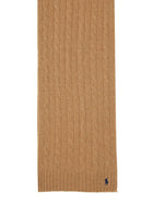 Polo Ralph Lauren Women's Wool Cashmere Cable-Knit Scarf Beige, view 2