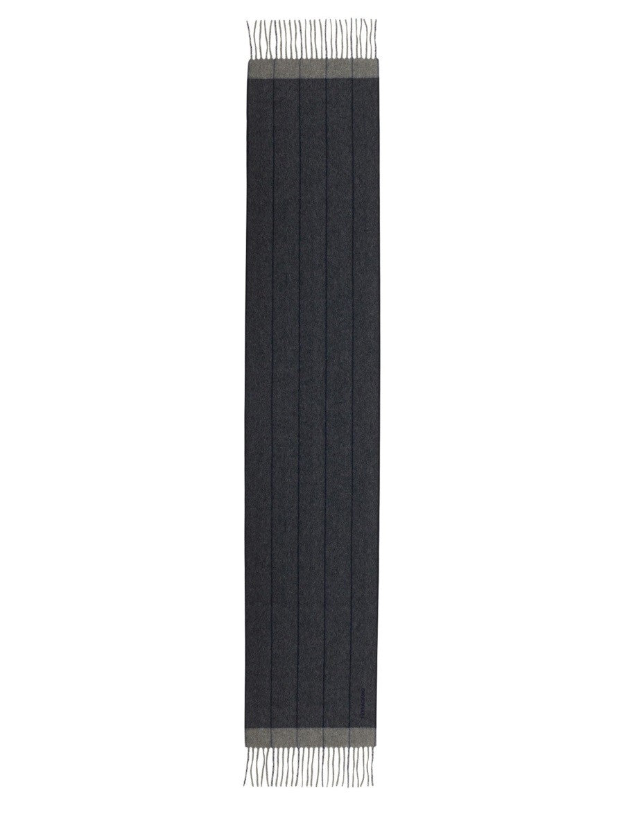 Ferragamo Men's Sciarpa in Lana Misto Cashmere Grey