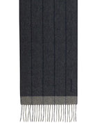 Ferragamo Men's Wool Cashmere Blend Scarf Grey, view 2
