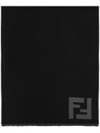 Fendi Men's Wool Scarf Black