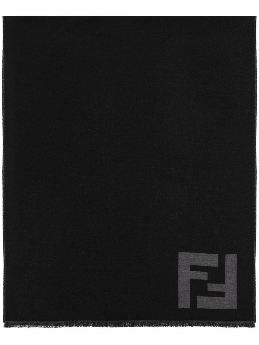 Fendi Men's Sciarpa in Lana Black