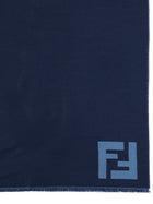 Fendi Men's Wool Scarf Blue, view 2