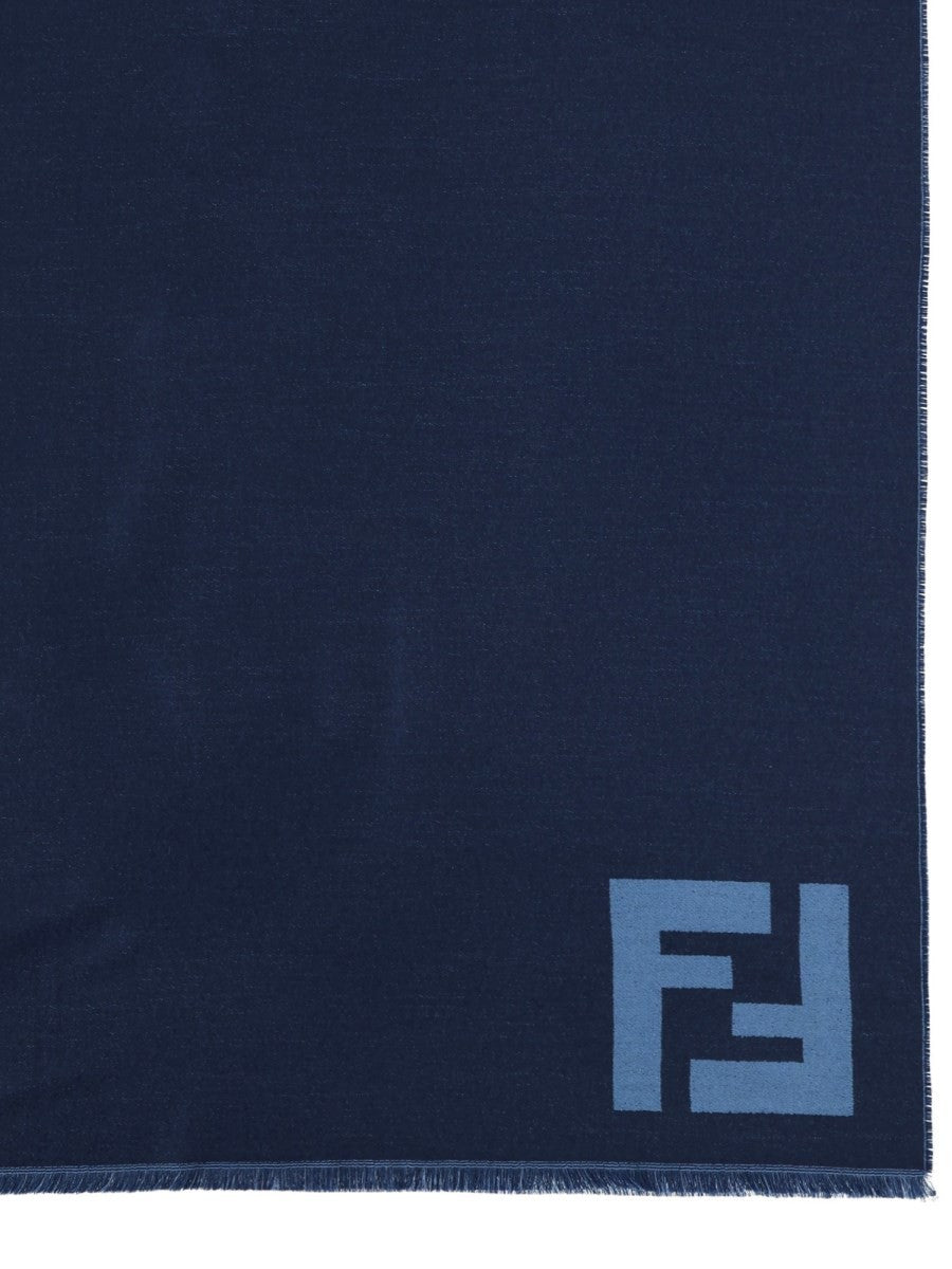 Fendi Men's Sciarpa in Lana Blue