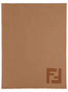Fendi Men's Wool Scarf Beige
