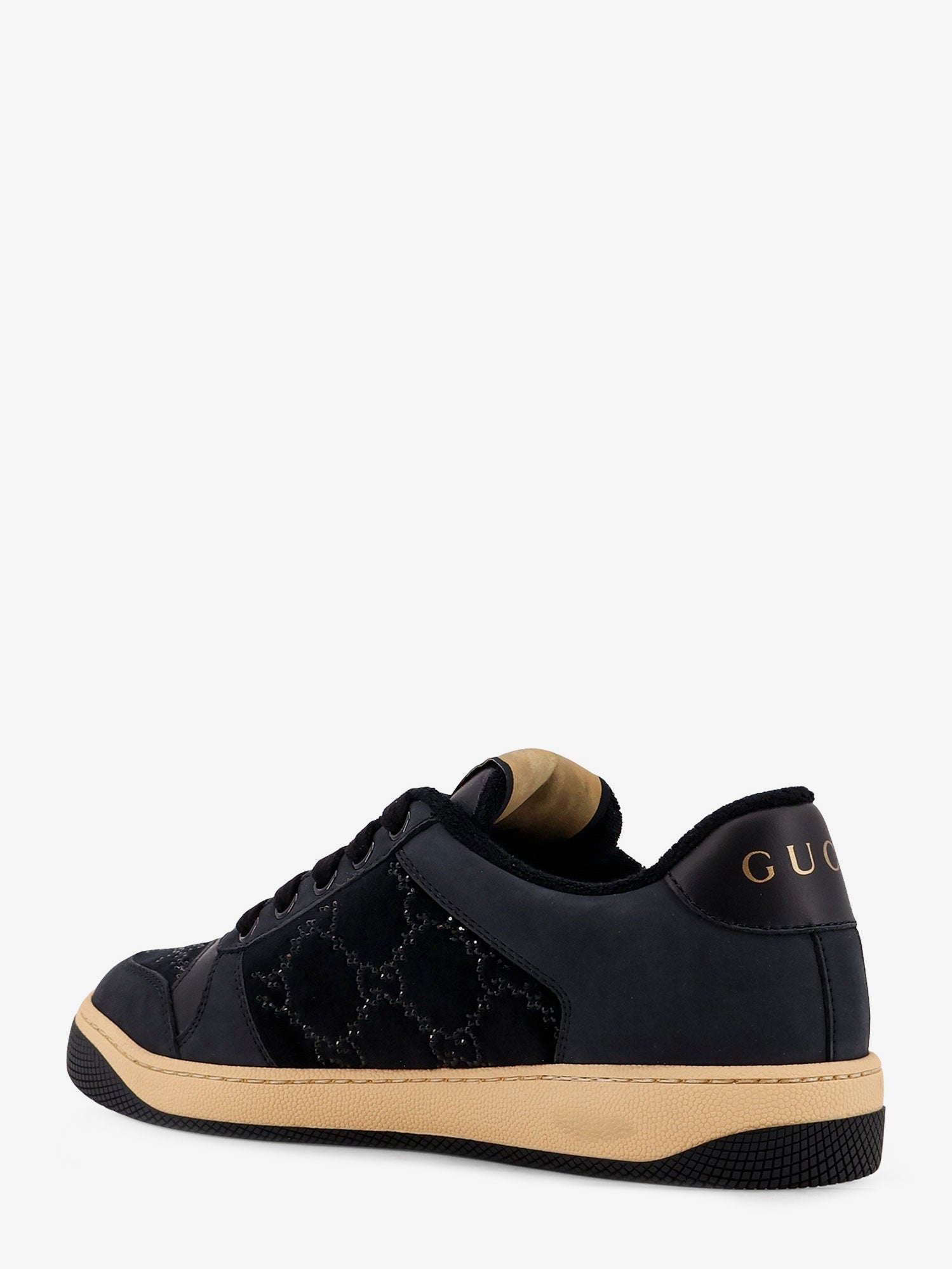 Gucci Women's Screener GG Velvet Sneakers Black