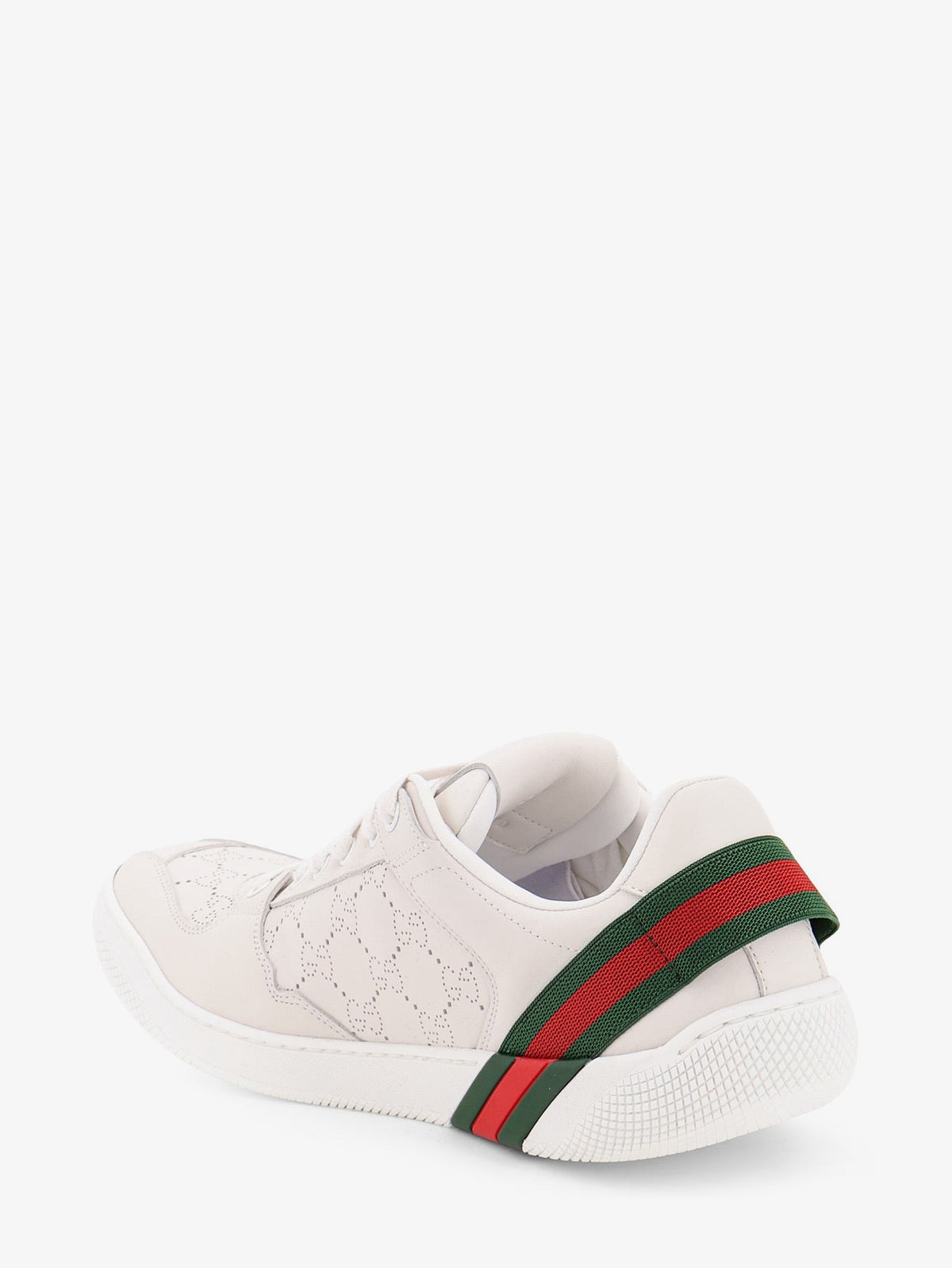 Gucci Men's Screener Leather Sneakers White, view 3