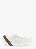Gucci Women's Screener Sneaker in Perforated GG Leather White