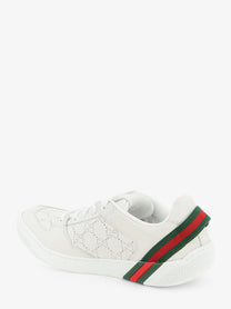 Gucci Women's Screener Sneaker in Perforated GG Leather White, view 3