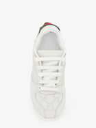 Gucci Women's Screener Sneaker in Perforated GG Leather White, view 5