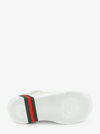 Gucci Women's Screener Sneaker in Perforated GG Leather White, view 4